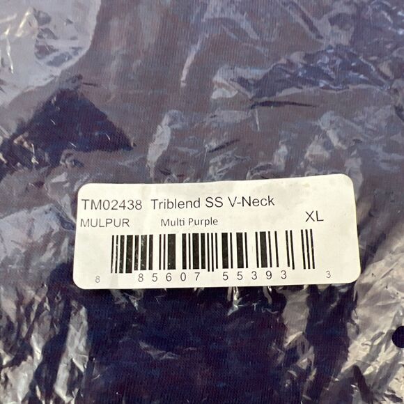 Threads 4 Thought Men XL Purple Triblend V-Neck Slim Short T-Shirt New Nordstrom - Picture 5 of 7